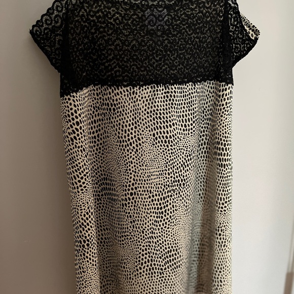 Secret Treasures Vintage Black and White Polka Dot Slip Dress L Fits S-M best - Picture 7 of 10
